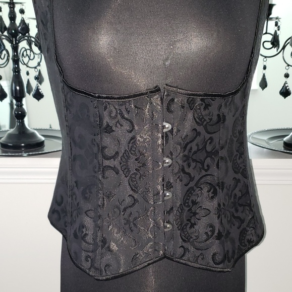 Gorgeous Black Demask Style Corset - Picture 1 of 4